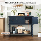 ARTPOWER Console Table with 2 Drawers, Retro Entryway Table with 2 Door - Image 3