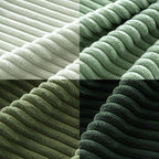 MIULEE Soft Corduroy Decorative Throw Pillow Covers Forest Green 22x22 | Set of - Image 6
