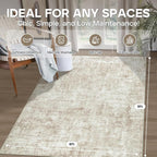 Aelenmu 6x9 Area Rugs for Living Room Bedroom Dining Room Washable Beige | Soft - Image 2