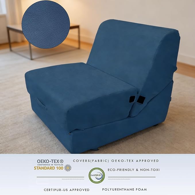 jela Luxury Indoor Chaise Lounge, Foldable Sofa Bed Chair - Image 7