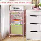 Sbanmao 4 Drawer Rolling File Cart Under Desk Storage, File Cabinets - Image 7