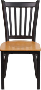 Flash Furniture HERCULES Series Black Vertical Back Metal Restaurant Chair - Image 7