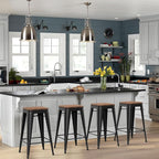 HAOBO Home 26" Backless Metal Counter Stool Height Bar Stools Barstools - Image 3