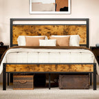 Z-hom Upgraded Full Size Bed Frame, Heavy Duty Metal Sturdy Full Bed Frame by Z-HOM
