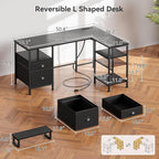 Furologee L Shaped Gaming Desk - Image 3