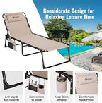 VILLEY Oversized Chaise Lounge Chair, Heavy-Duty Folding Outdoor Lounge Chair - Image 5