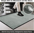 Super Absorbent Front Door Mat, Non-Slip Washable Indoor Doormats, Low Profile - Image 4