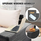 JOYURE 10 Pieces Patio Furniture Set All-Weather Outdoor Wicker Sectional - Image 2