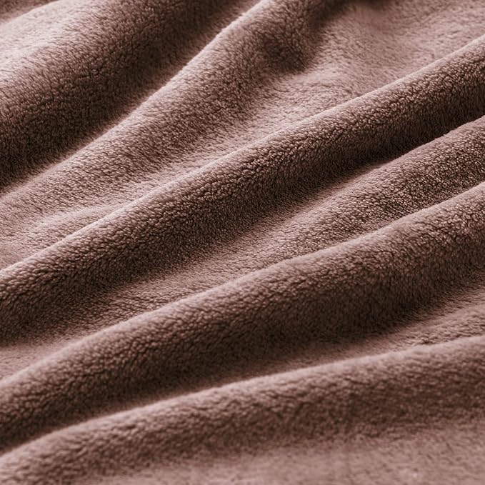 BEDELITE Fleece Blanket Soft Plush Twin Size Blanket Brown 60"x80" | Ultra Soft - Image 3