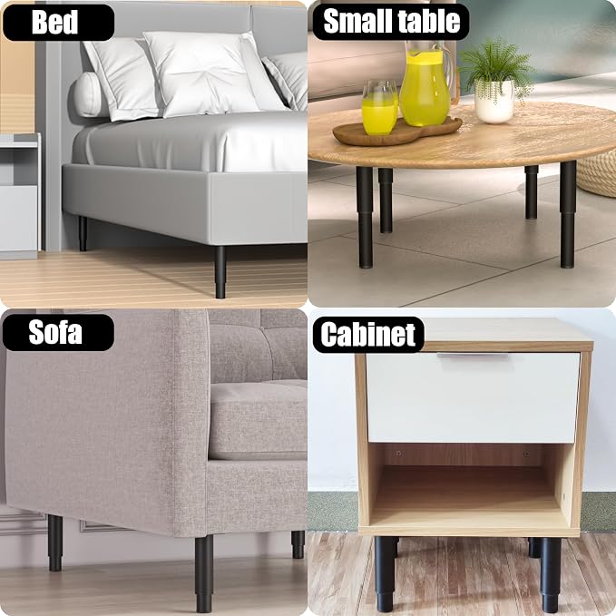 Metal Adjustable Furniture Legs 5.12-9.45 inch, Wlrrcwdttc Sofa Legs Cabinet - Image 3