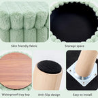 Wimarsbon Storage Ottoman, Modern Round Footrest - Image 6