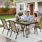 JEAREY Patio Dining Chairs Set of 4, Outdoor Stackable Dining Furniture Set - Image 6
