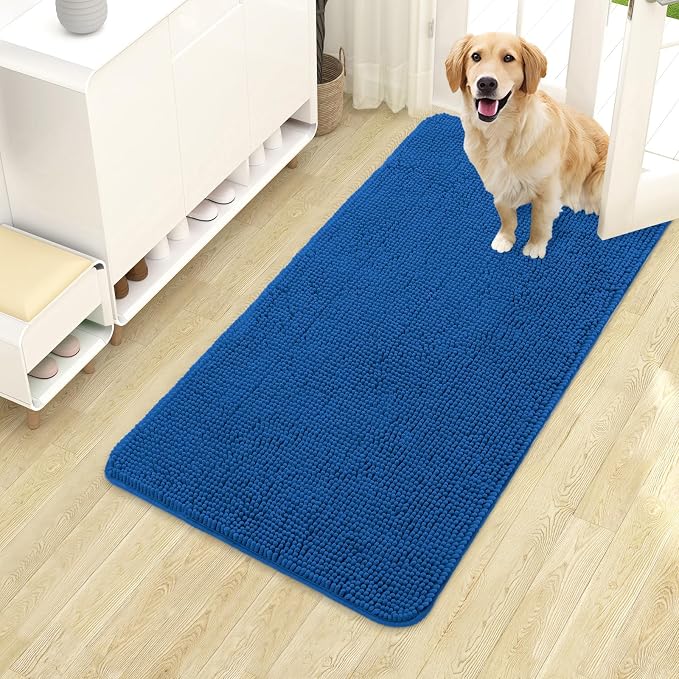 OLANLY Dog Door Mat for Muddy Paws 40x24, Super Absorbent Chenille Mud Mat | by OLANLY