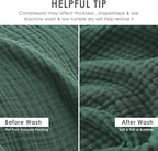EMME Muslin Blankets for Adults Forest Green Small Blanket 40" x 50" | Throw - Image 5