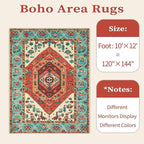 SERISSA 10x12 Washable Non Slip Boho Area Rug - Image 6