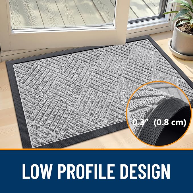 OLANLY Front Door Mat Outside Entrance 33x21, Waterproof Heavy-Duty Doormat | - Image 5