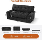 MONVANE 55.5" Convertible Loveseat Sofa, 2-in-1 Boneless Sleeper Sofa Bed Futon - Image 3