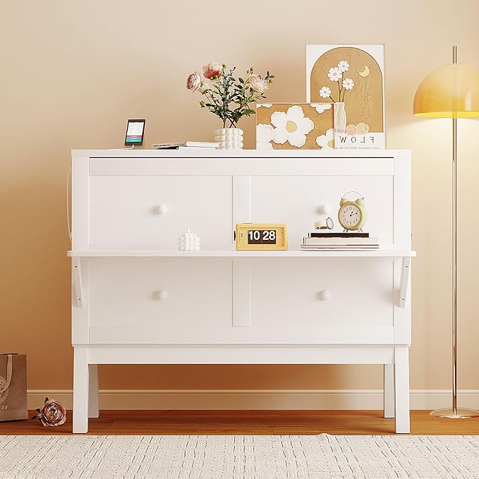 Harper & Bright Designs Full Size Murphy Bed, Full Murphy Cabinet Bed by HarperBrightDesigns