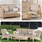 8Pcs Outdoor Cushion Covers, Stretch Patio Furniture Couch Chair Slipcovers | - Image 9