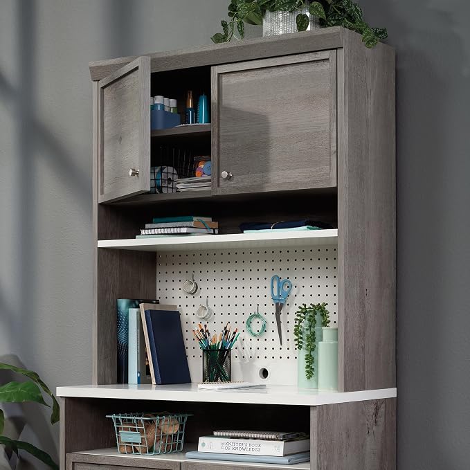 Sauder Craft Pro Series Hutch, Mystic Oak Finish - Image 2