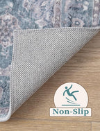 SERISSA 2x5 Washable Non Slip Floral Boho Runner Rug - Image 3