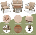 VilroCaz Bohemia-Inspired 4-Person Outdoor Seating Group - Image 2