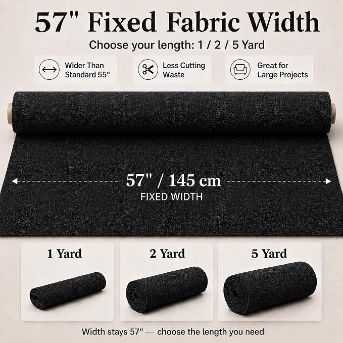 Mini Chenille Linen Blend Upholstery Fabric by the Yard, 57 Inch Wide Soft - Image 3