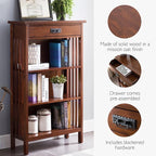 Leick Home 82262 Mission Mantel Height Bookcase - Image 7