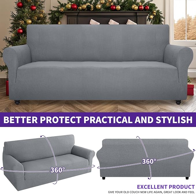 ZNSAYOTX Super Stretch Couch Cover Universal Sofa Covers - Image 2