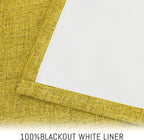 Yakamok Mustard Yellow Linen Textured Curtains 84 Inches Long - Image 3