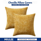 MIULEE Decorative Lumbar Throw Pillow Covers 12x20 in Mustard Yellow 2 Pack | - Image 7
