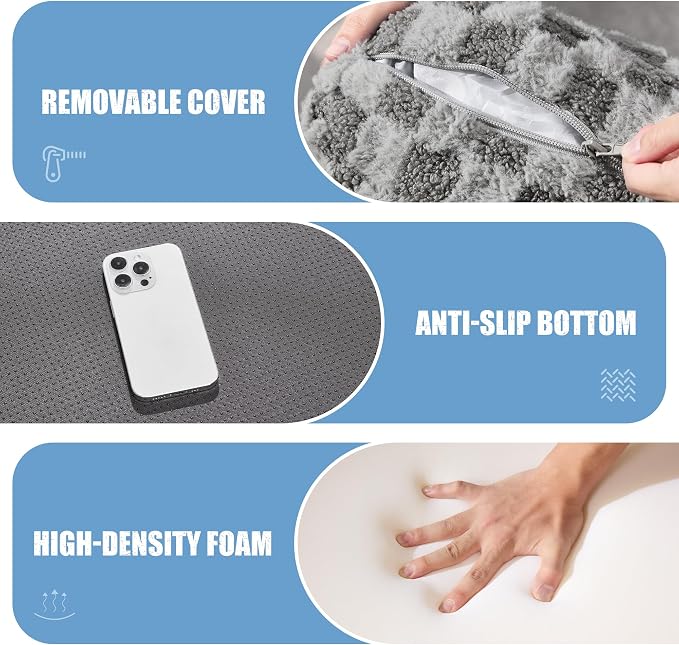 Hobestluk Rectangle Ottoman Memory Foam Footrest - Image 6