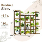 Bamworld Large Plant Stand Indoor Outdoor Hanging Shelf - Image 5