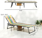 Outsunny Folding Chaise Lounge Chair Outdoor Tanning Chair - Image 3