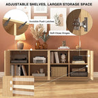 63'' Fluted TV Stand for TVs up to 75'', Modern Media Console - Image 3