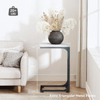 QEEIG C Table Side Table Set of 2 Living Room Sets C Shaped Couch Tray End - Image 3