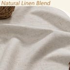100% Blackout Linen Curtains for Bedroom 90 inches Long, Thermal Insulated Room - Image 3