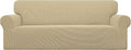 Easy-Going Stretch Oversized Sofa Couch Slipcover Washable Beige | 1-Piece by Easy-Going