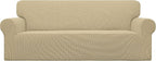 Easy-Going Stretch Oversized Sofa Couch Slipcover Washable Beige | 1-Piece by Easy-Going