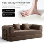 79" Convertible Sofa Bed with Fixed-Shape Frame & Removable Armrests, Modular - Image 4