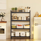 4 Tier Bookshelf 31.49" Width, Tall Book Shelf Storage and Organization - Image 4
