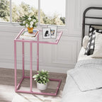C Shaped End Table Set of 2, Small Side Couch Sofa Tables - Image 9