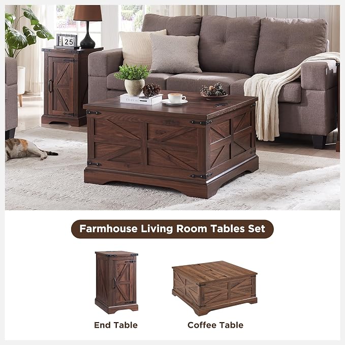 JXQTLINGMU 36" Lift Top Coffee Table - Image 6