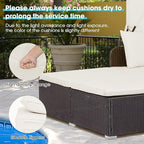 COSTWAY Outdoor Daybed with Retractable Canopy, Wicker Patio Furniture Set with - Image 2