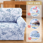 H.VERSAILTEX Floral Pattern Loveseat Cover Printed 2 Cushion Sofa Cover High - Image 8
