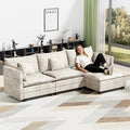 LEVELEVE 112.5" L-Shape Modular Sofa by Enjoyyourlife