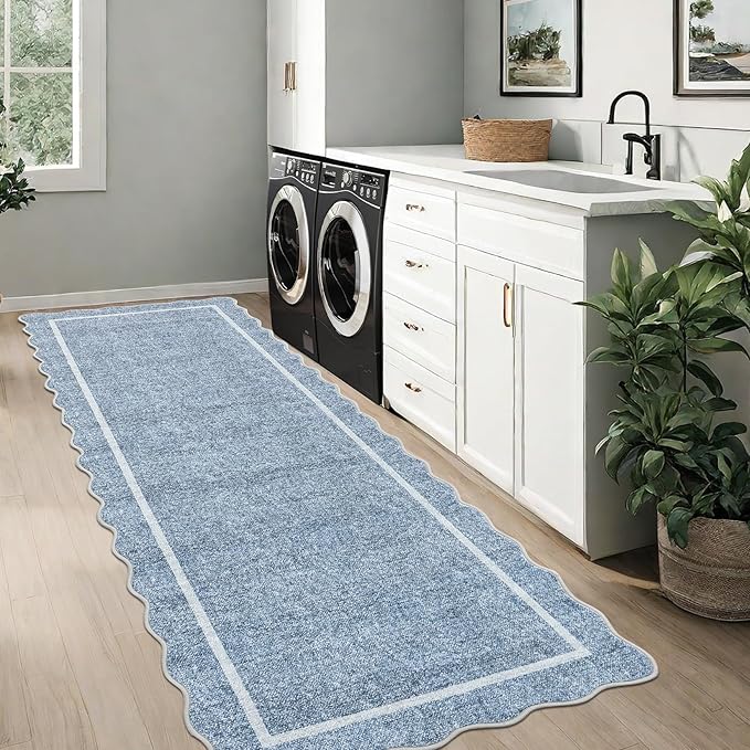 GarveeHome Scalloped Washable Runner Rug 2x10 Non Slip Kitchen Rugs - Image 7