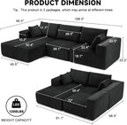108” Modular Sectional Sofa, Cloud Sectional Couch - Image 3