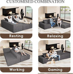 105" Convertible Sectional Couch - Image 3