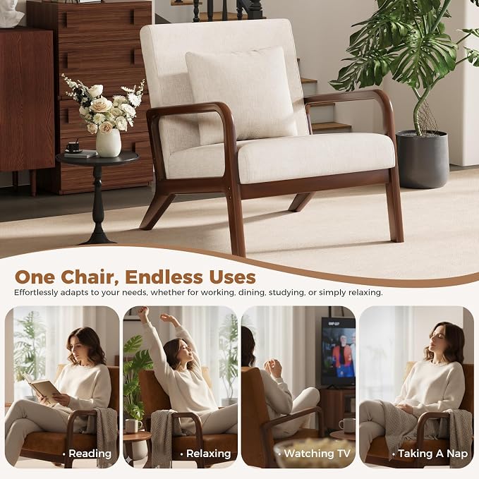 ELUCHANG Mid-Century Modern Chair, Accent Chair - Image 7